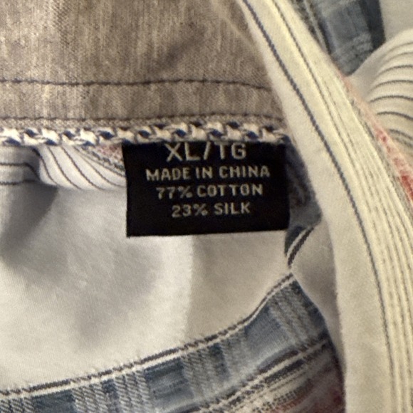 Tommy‎ Bahama Shirt Men's XL Multicolor Striped Cotton/ Silk Blend Beach Preppy - Picture 4 of 6